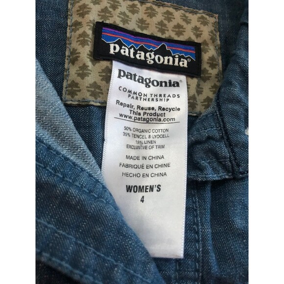 Patagonia Chesser Island Denim Dress Size 4 - Picture 5 of 5